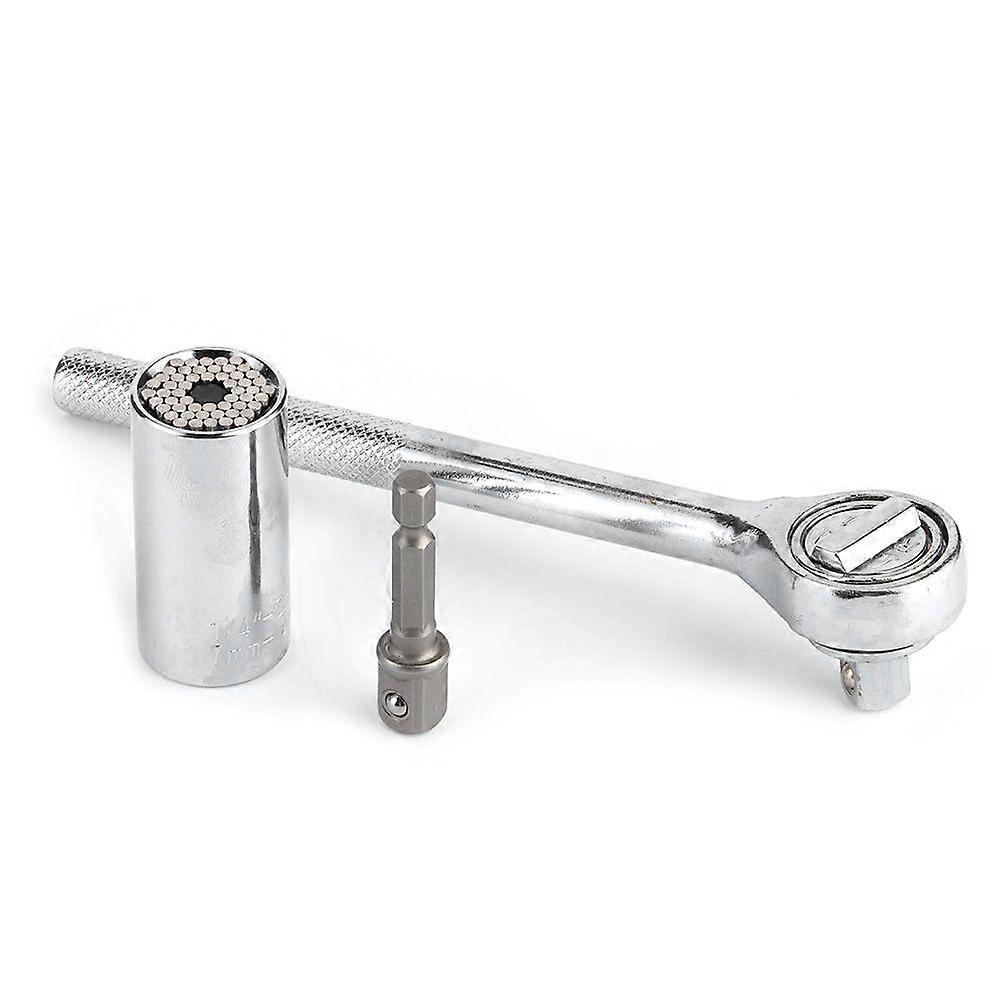 Multi Function Ratchet Wrench 7mm-19mm Universal Socket Drill Tool Kit