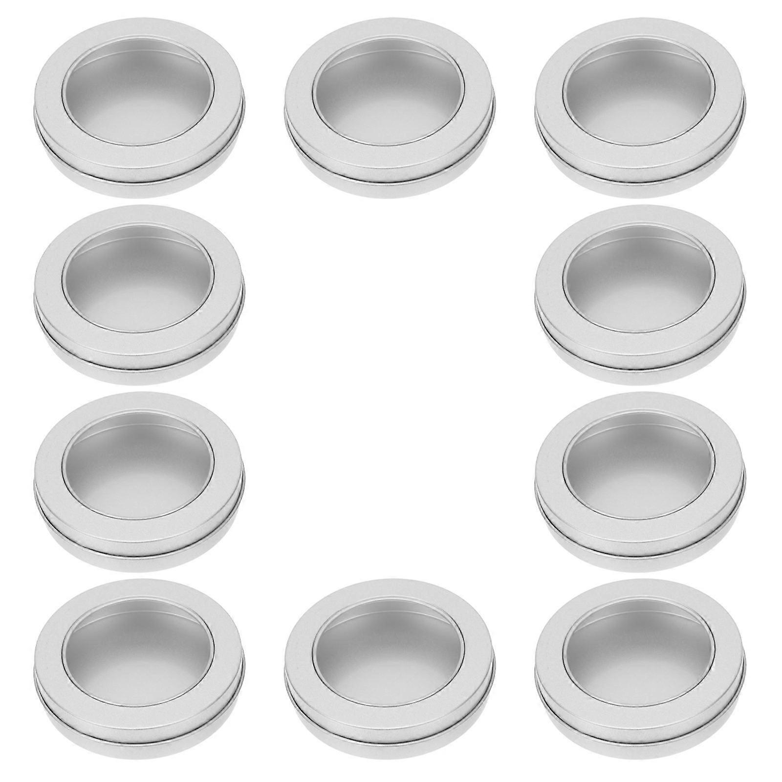 Small Candy Tins Cookie Storage Tins Simple Design 10Pcs