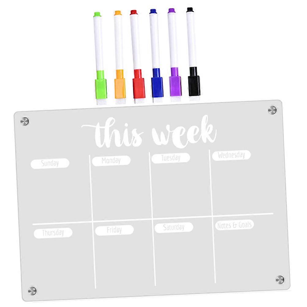 Planning Board Schedule Planner For Office Use Transparent Acrylic Daily Planning 1 Set