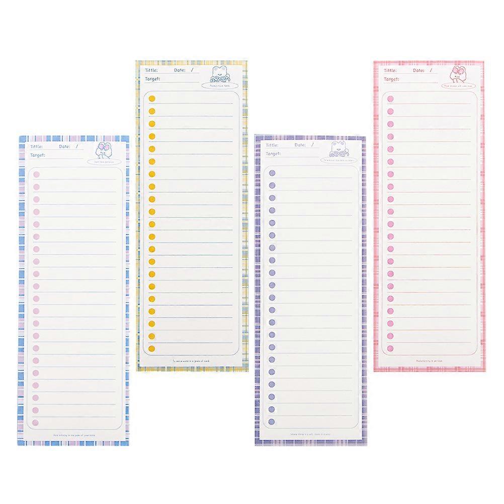 Portable Memo Pads for Writing Use with Assorted Color Cover Made of Paper 4 Pieces