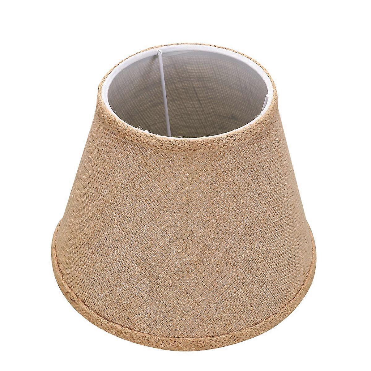 Burlap Lamp Shade Small Lamp Shade Burlap For Table Lamp Khaki Light Build Decorative Diffuse Lighting 1Set