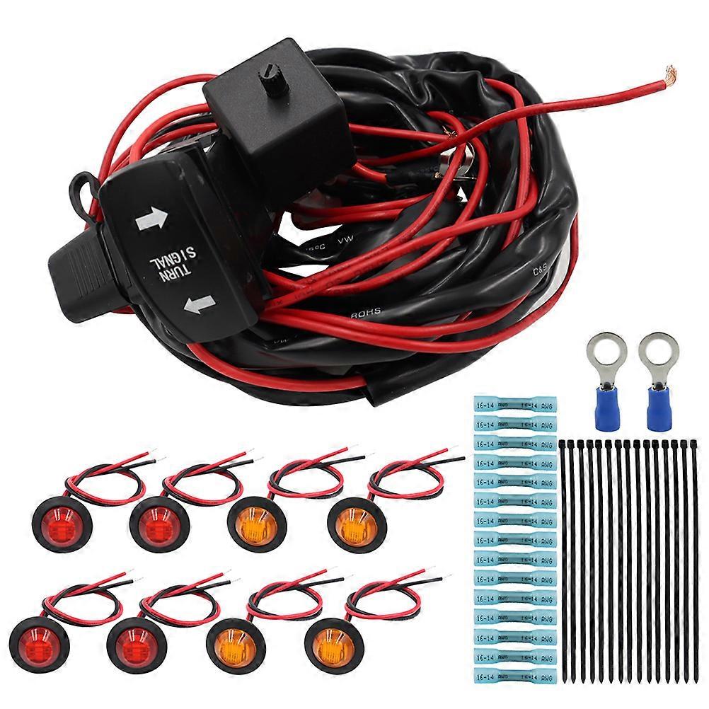 1 Set UTV Turn Signal Kit with Light for ATVs and Rocker Harness