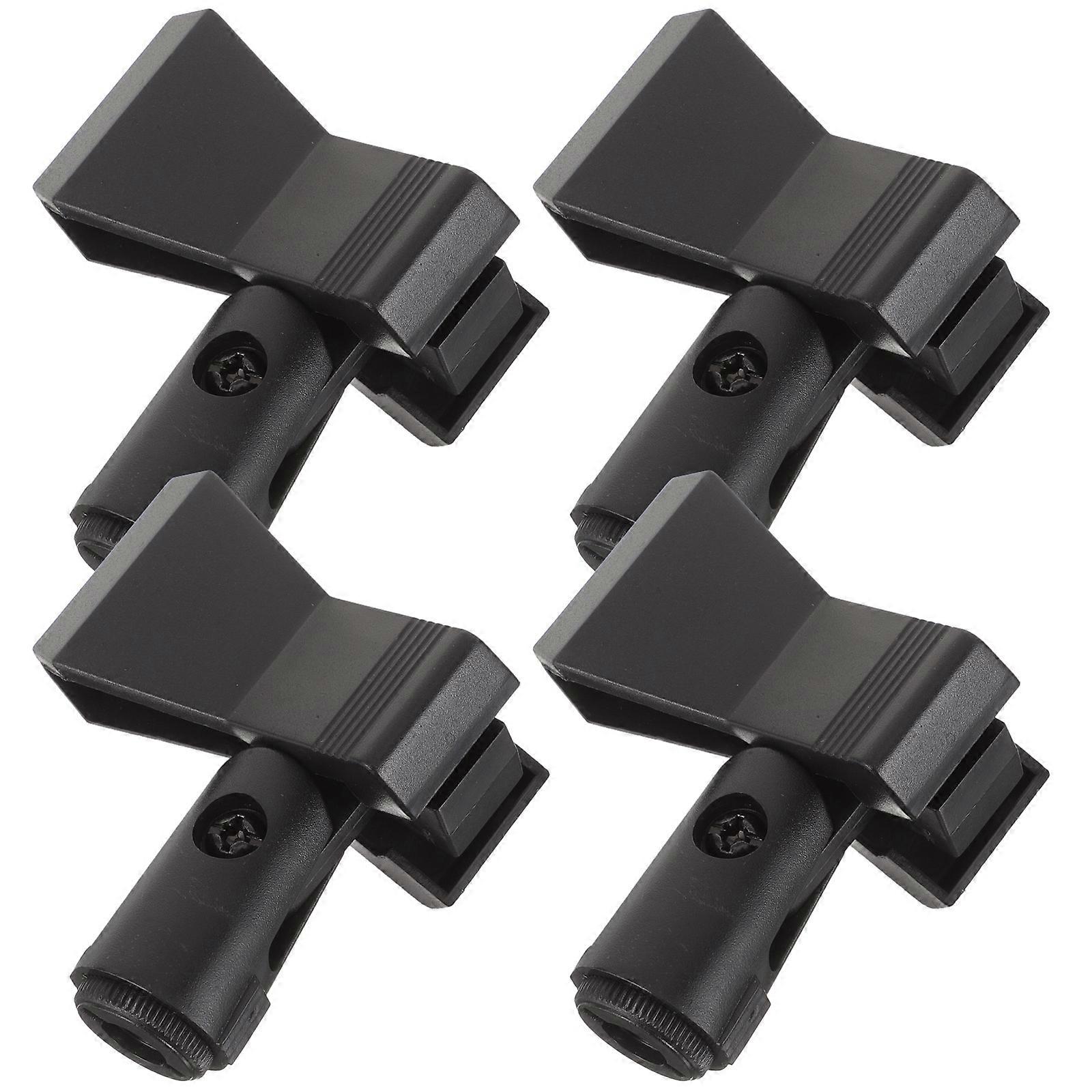 4pcs Microphone Clip Holder, Durable Wireless Mic Clamp, High Grade Microphone Holder for Secure Attachment, Ideal for Stage Concerts and Live