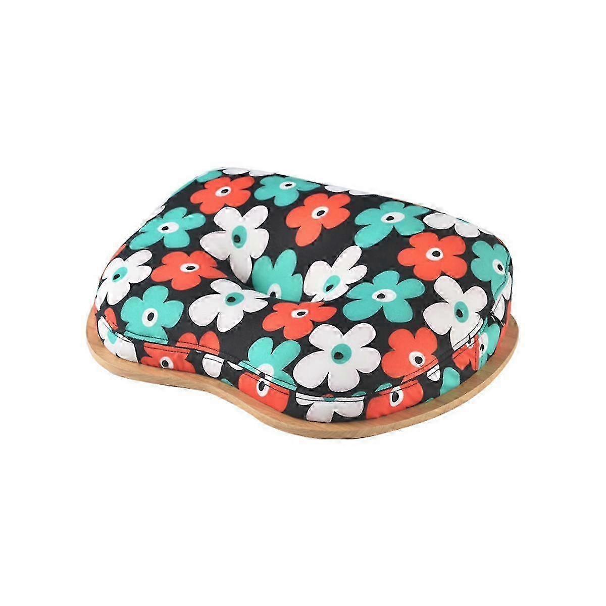 Mesa portátil para laptop de bambu com almofada para notebook de 14 polegadas