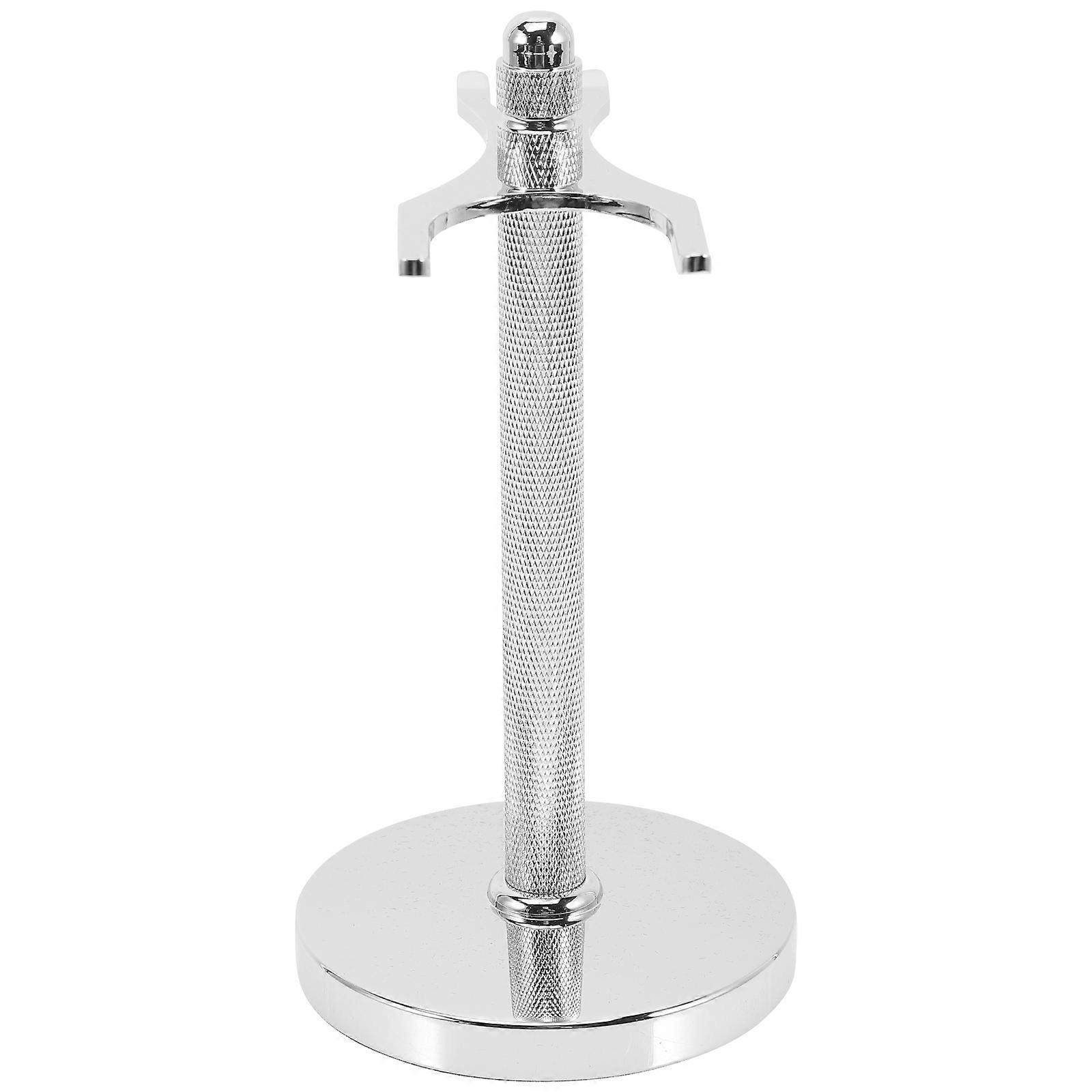 Brush Stand Shaving Accessories Men Keeping Simple Design Silver 1Pcs