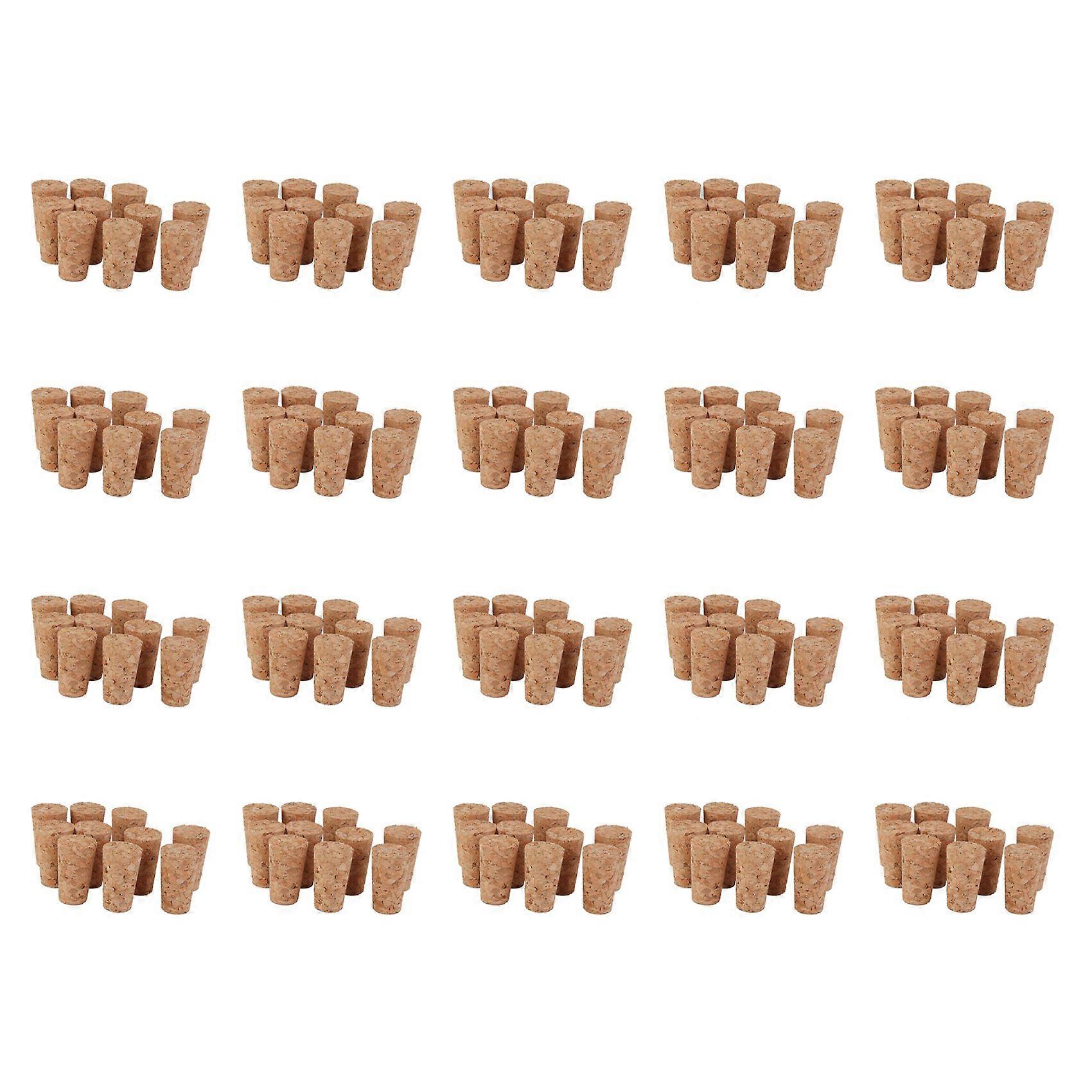 200Pcs Tapered Corks Stoppers DIY Craft Art Model Building 22x17x35mm