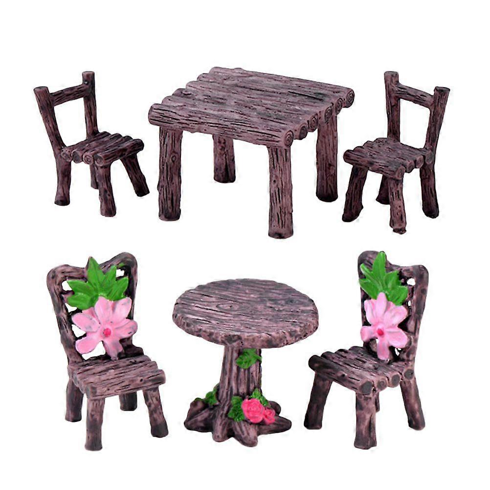 2 sady mini stolní židle model miniaturní nábytek model miniaturní dekorace