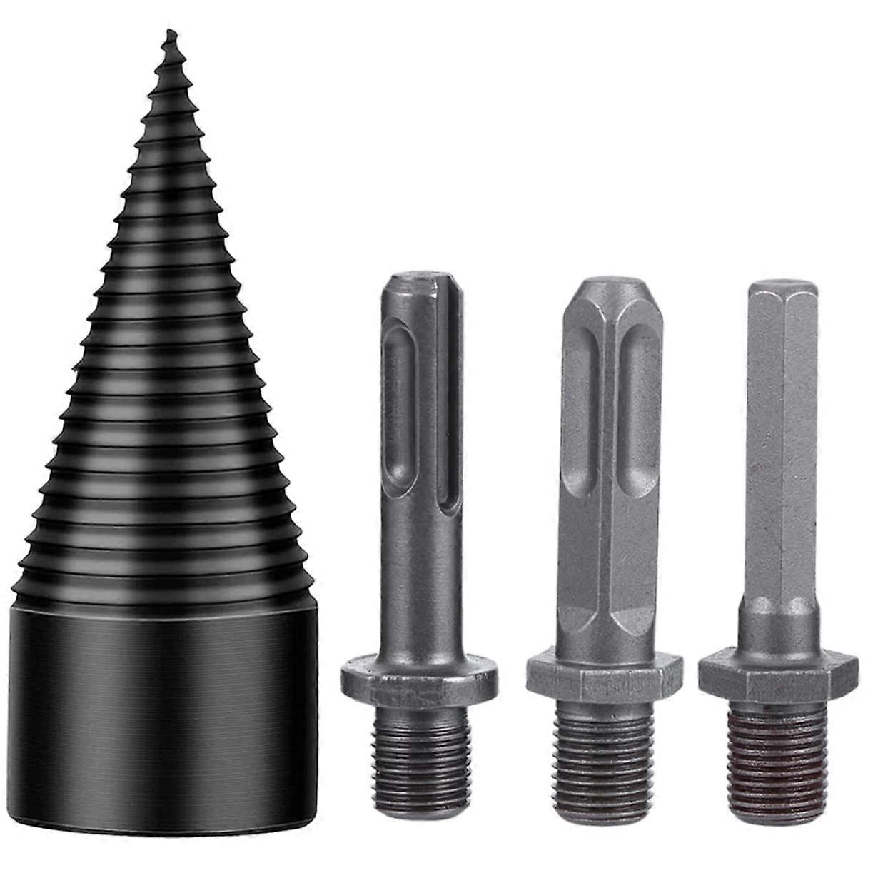 1 Set Log Splitter Drill - Electric Log Splitter with Durable Steel Construction for Efficient Woodworking