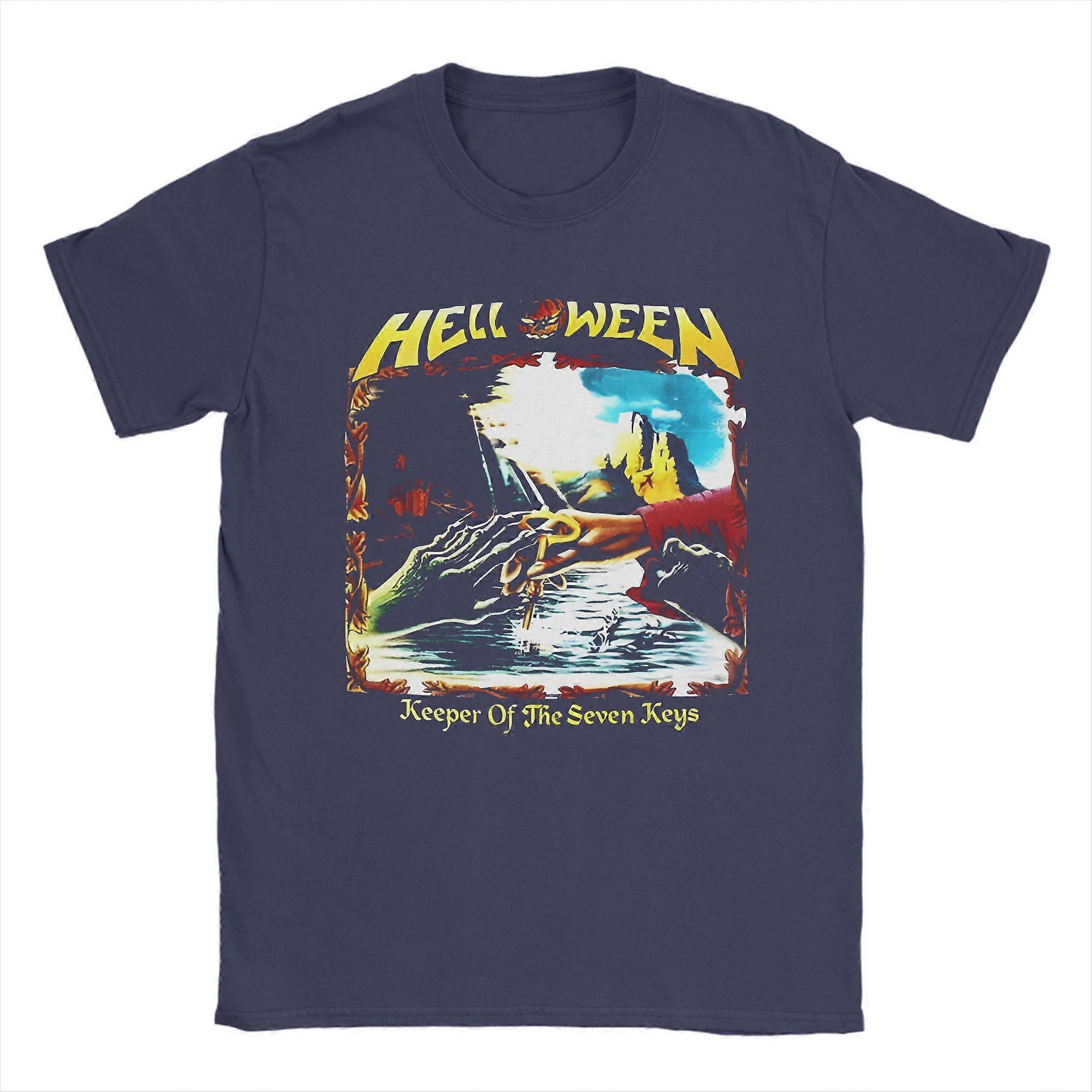 Heavy Metal Helloween Band Męska koszulka Niemiecka koszulka Power Rock Hipster T-shirt z krótkim rękawem i okrągłym dekoltem 100% bawełniane ubrania z nadrukiem