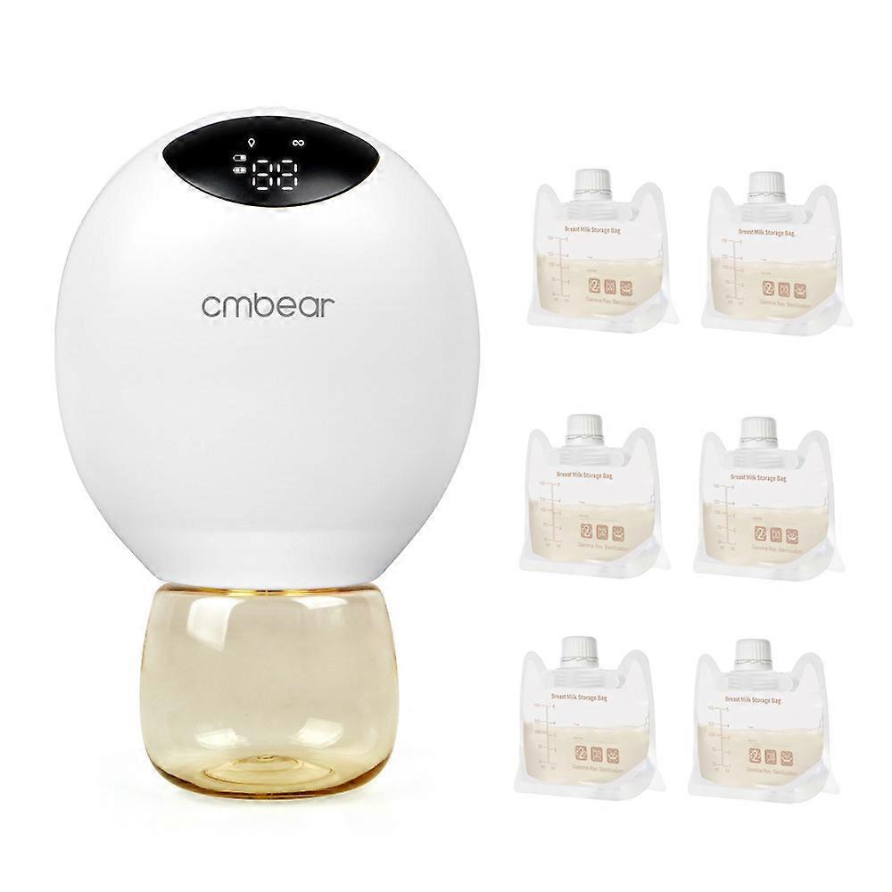 Wearable Electric Breast Pump Portable Hands Free with 3 Modes 9 Suction Levels Low Noise 28mm Funnel and Multiple Size Inserts
