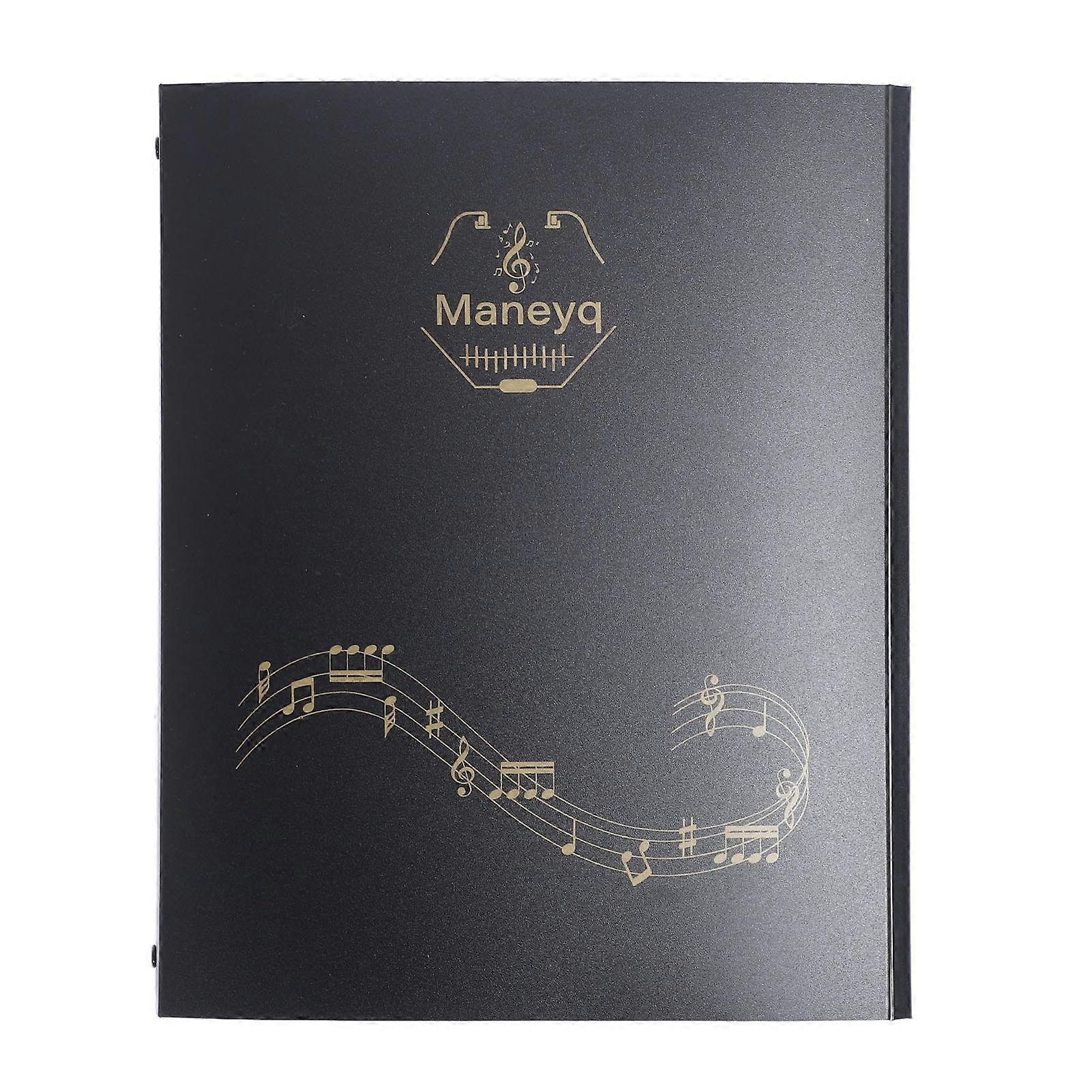 Sheet Music Folder 4 Page Expand 52 Pages Capacity Detachable A4 Sheet Music Binder for Piano Keyboard Violin Cello