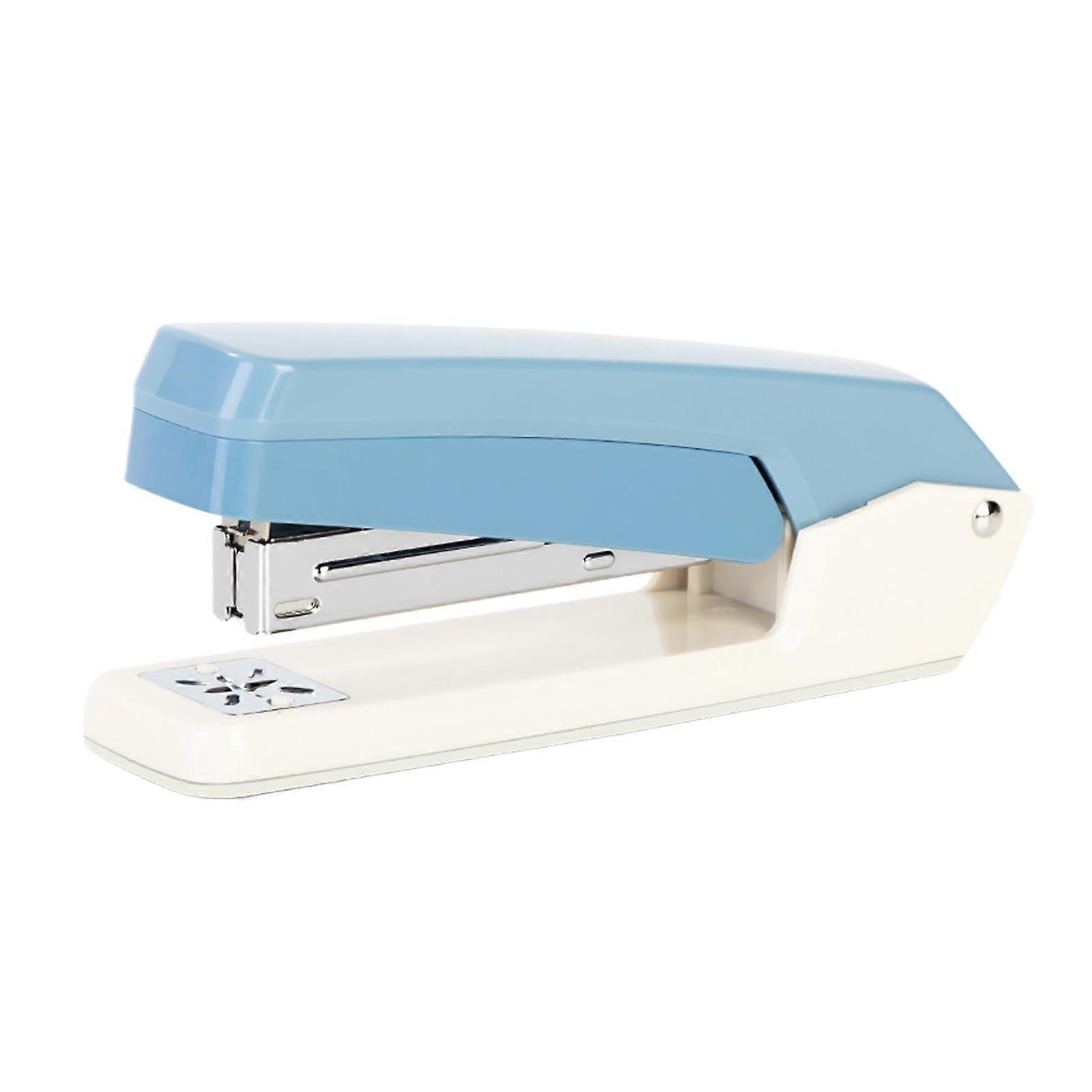 Table Stapler Long Stapler For Brochures 360-Degree Rotating Stapling Construction Craft Packaging Warehouse Home Blue