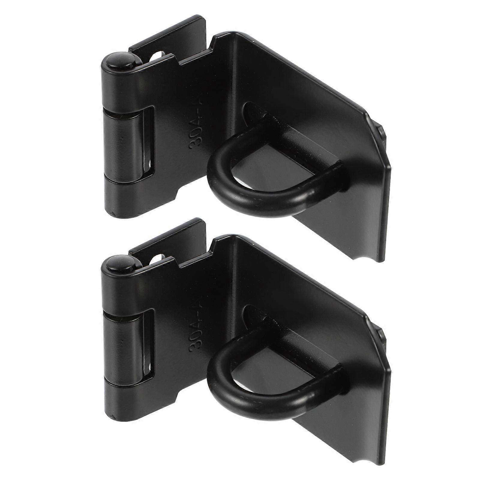 Durable Hasp Lock Door Latch Lock Right Angle Cabinet Locks For Windows And Gates Rust-resistant 2Pcs