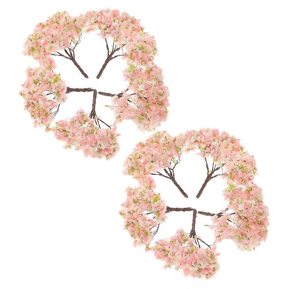Artificial Cherry Blossom Bonsai Trees for Decoration with Realistic Details and ABS Material 10pcs Miniature Multi Color