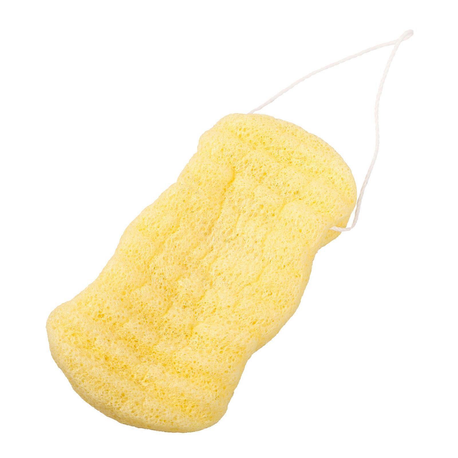 Yellow Natural Konjak Bath Sponge for Daily Use Large Size 6.3x3.9 Inches