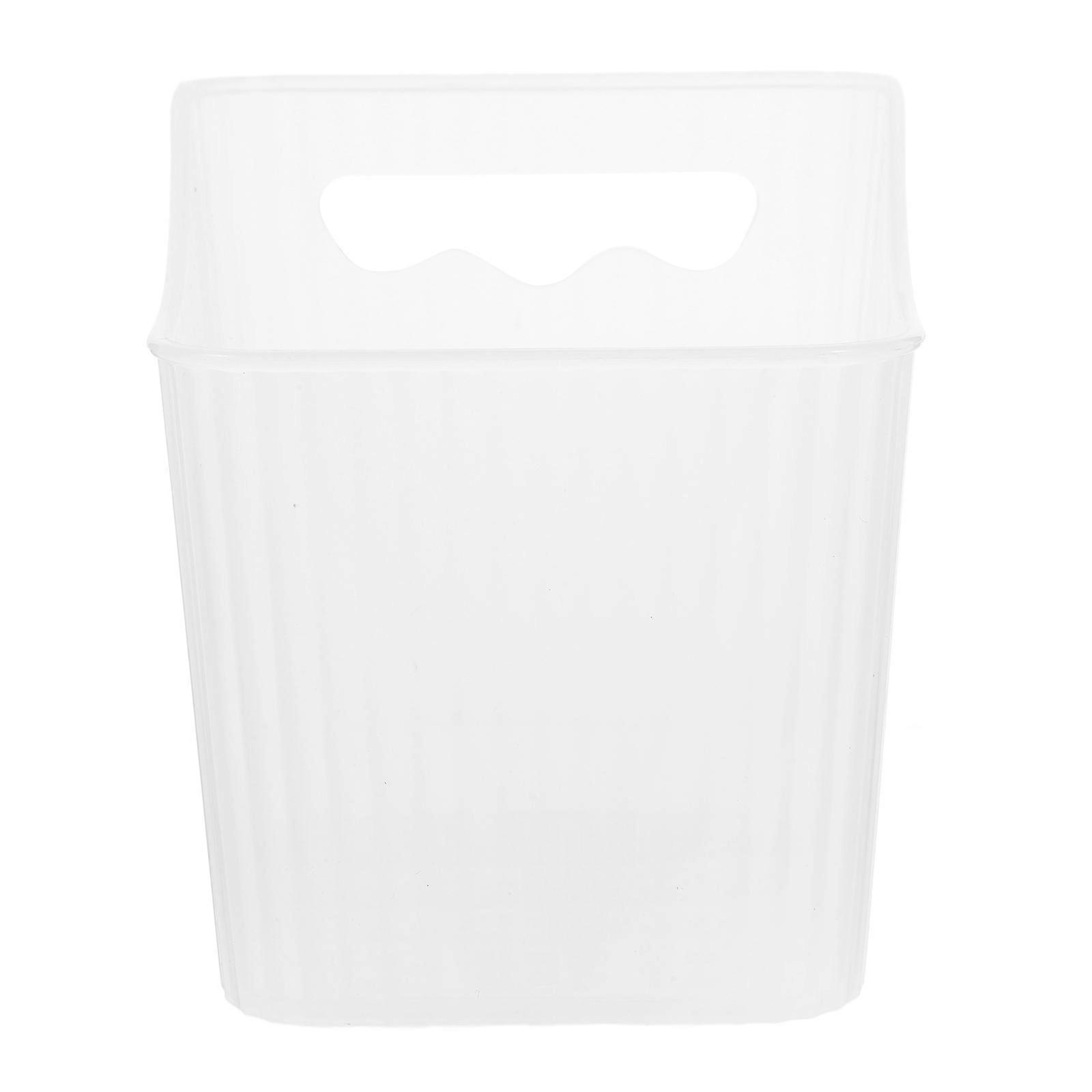 Kitchen Organizer Bins Clear Storage Baskets Stackable Floating Wall Shelf for Pantry Bathroom Cabinet 2pcs