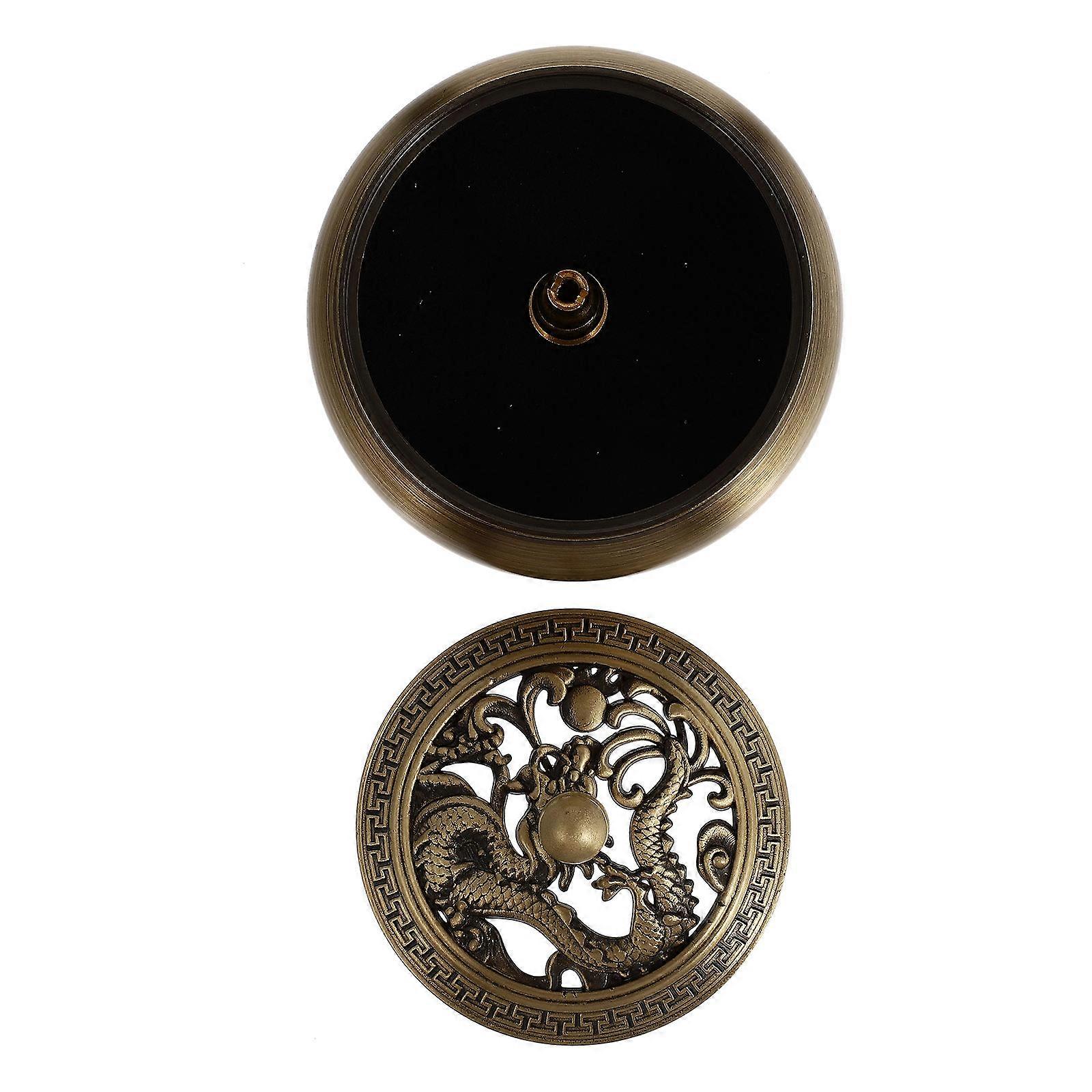 Incense Burner Brass Round Base Office Decor Reading Time Relaxation 1Set