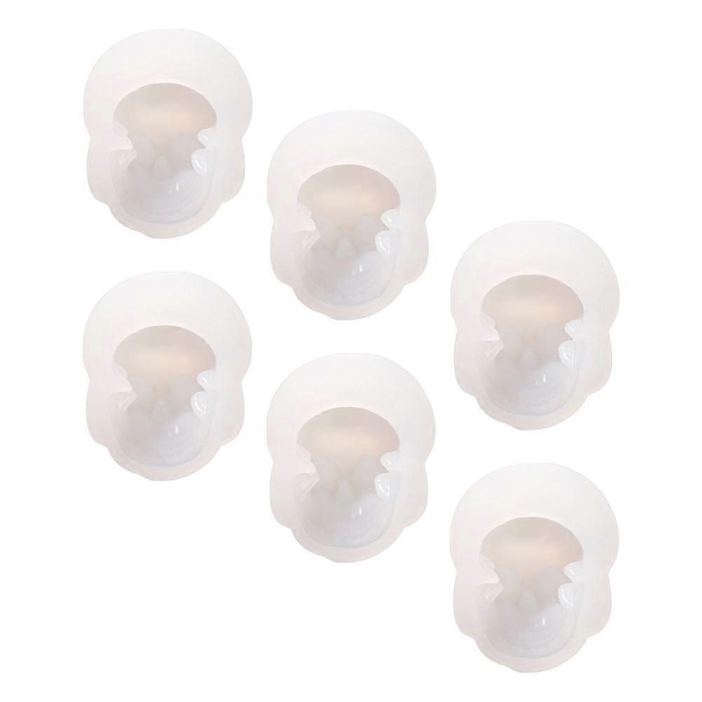 6pcs Durable Silicone Skull Epoxy Molds for Jewelry Making – Flexible, Reusable Crafting Molds for Unique Handicrafts, Easy to Clean and Demold with