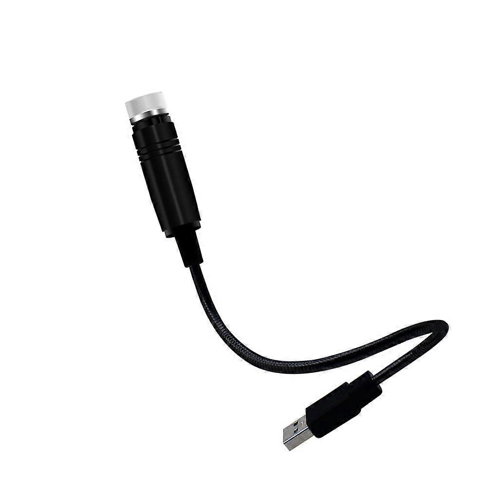 Portable USB Night Light Projector for Car Made of Durable Aluminium Alloy Black Create Cozy Atmosphere Compact Size