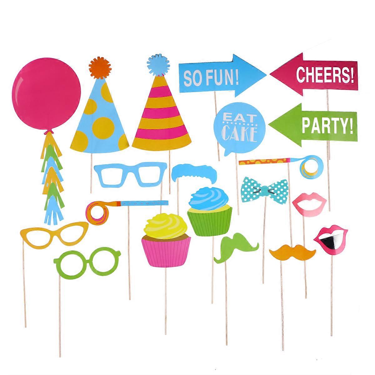 Funny Paper Photo Props Kit for Photography 20 Piece Set Assorted Supplies