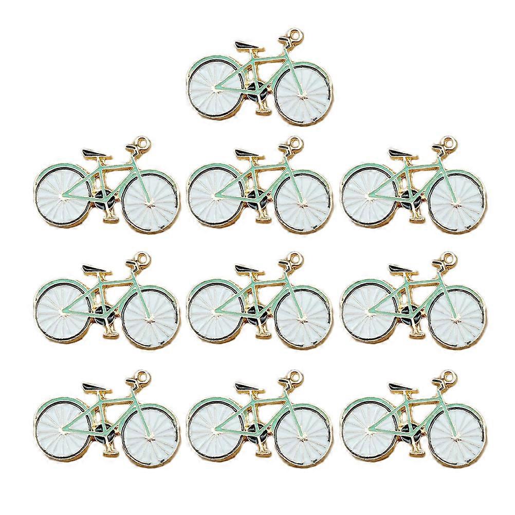Creative DIY Pendant Set with Alloy Material Perfect for Keychain Decor Light Green 10pcs