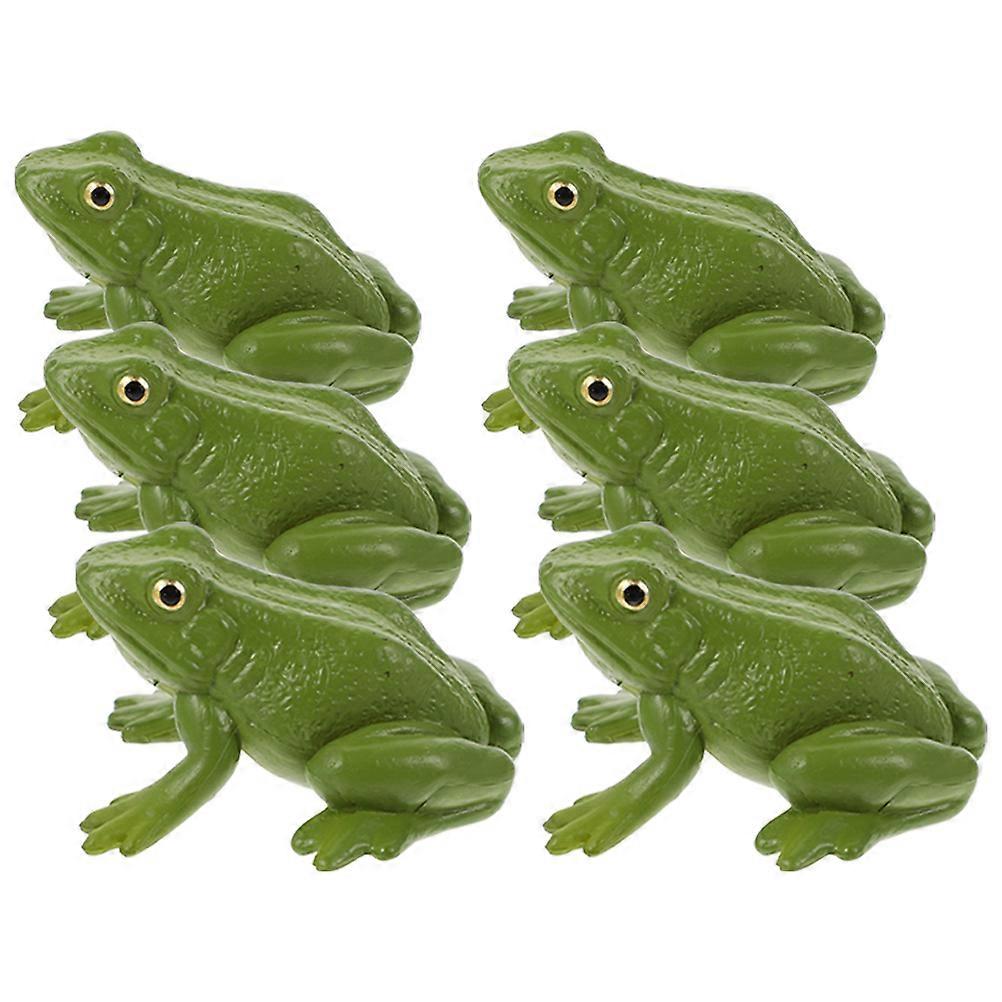 6pcs Realistic Frog Models Educational Plastic Figures for Learning, Play, Cake Toppers & Desktop Decoration Perfect for Boys