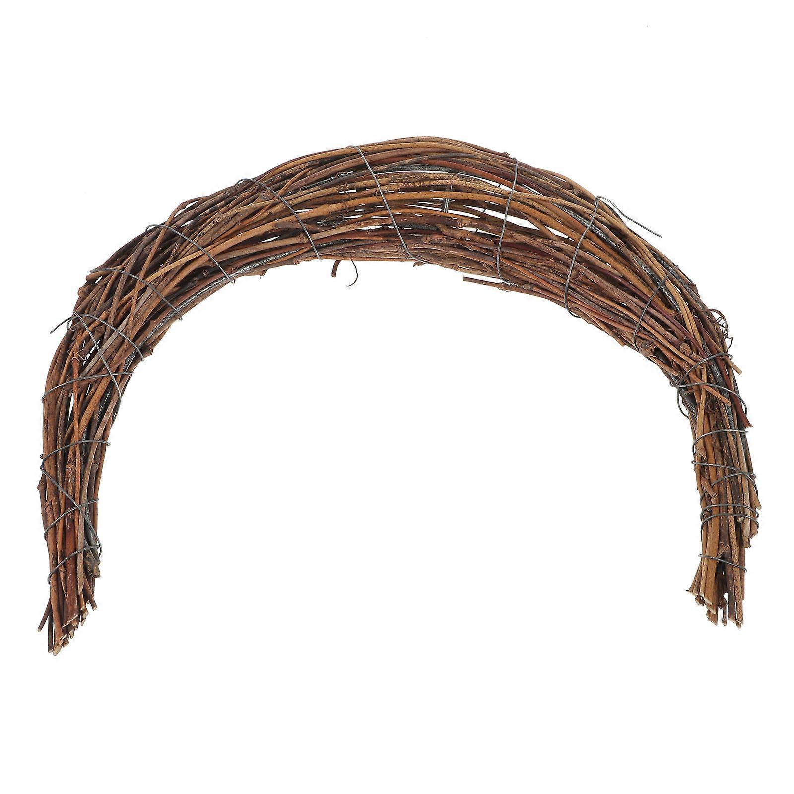 Light Brown Hand Woven Rattan Rings for Decoration DIY Wreath Material 11.8 Inches