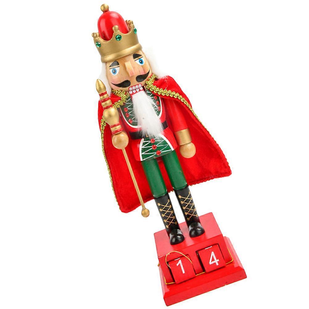 Vintage Wood Nutcracker Soldier For Christmas Party Decorative Use 1Set