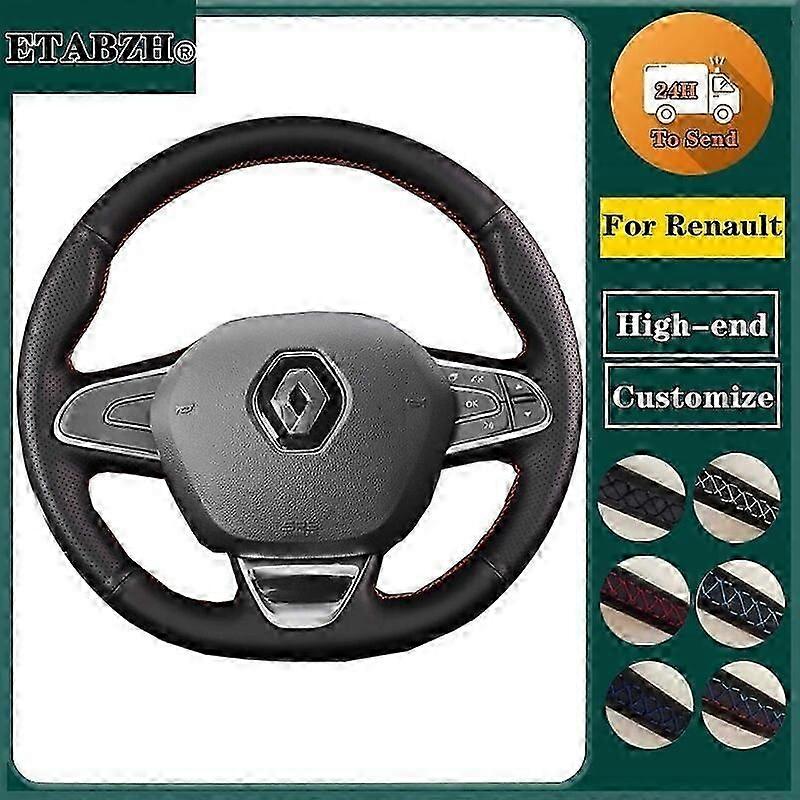 Braid Car Steering Wheel Cover For Megane 4 Mk Iv Kadjar Koleos Talisman 2016 Steering Wrap Car Accessoriesries Vehicle Steering Wheel