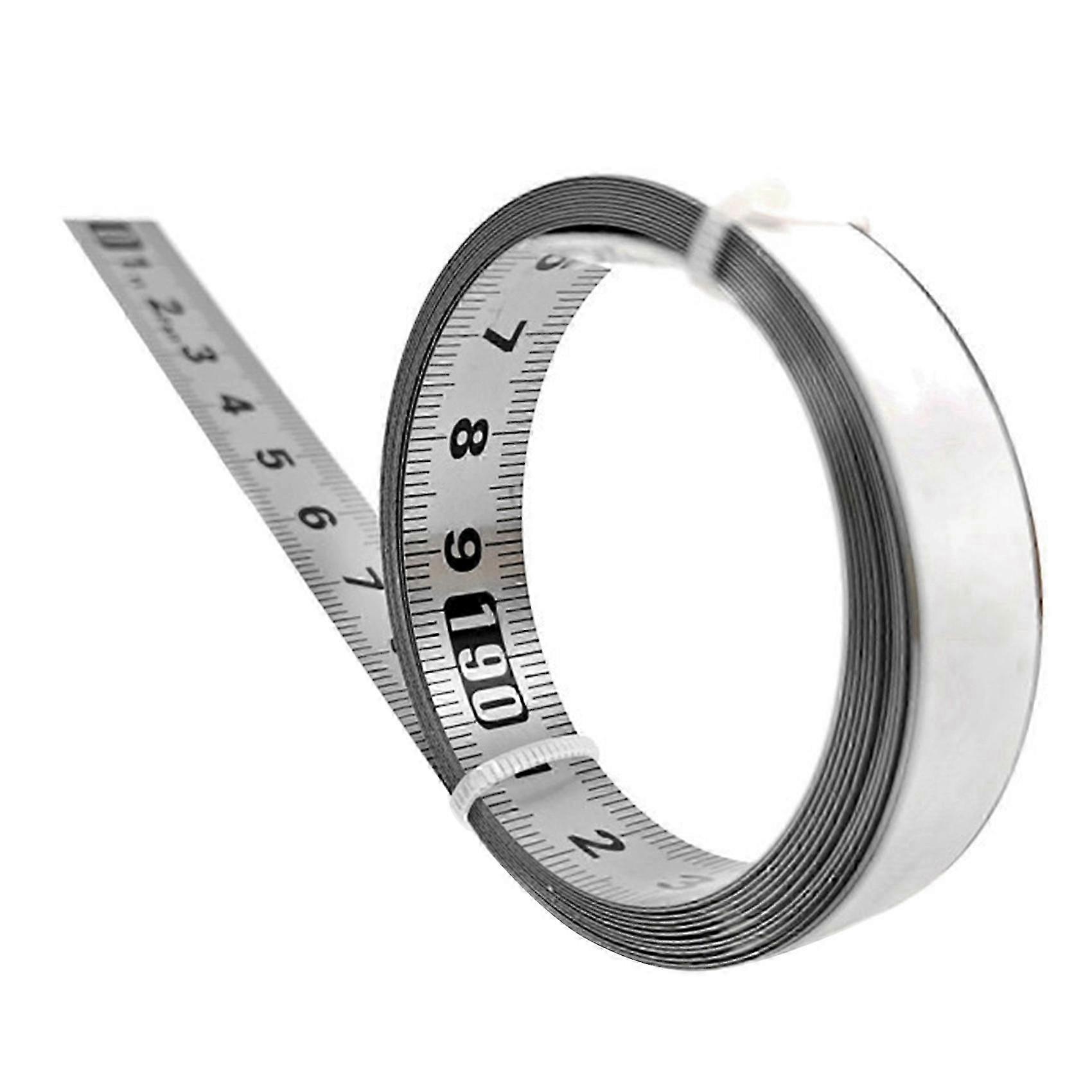 A Self-Adhesive Stainless Steel Precision Woodworking Tape Measure with a Metal Ruler and Glue, C-100cm