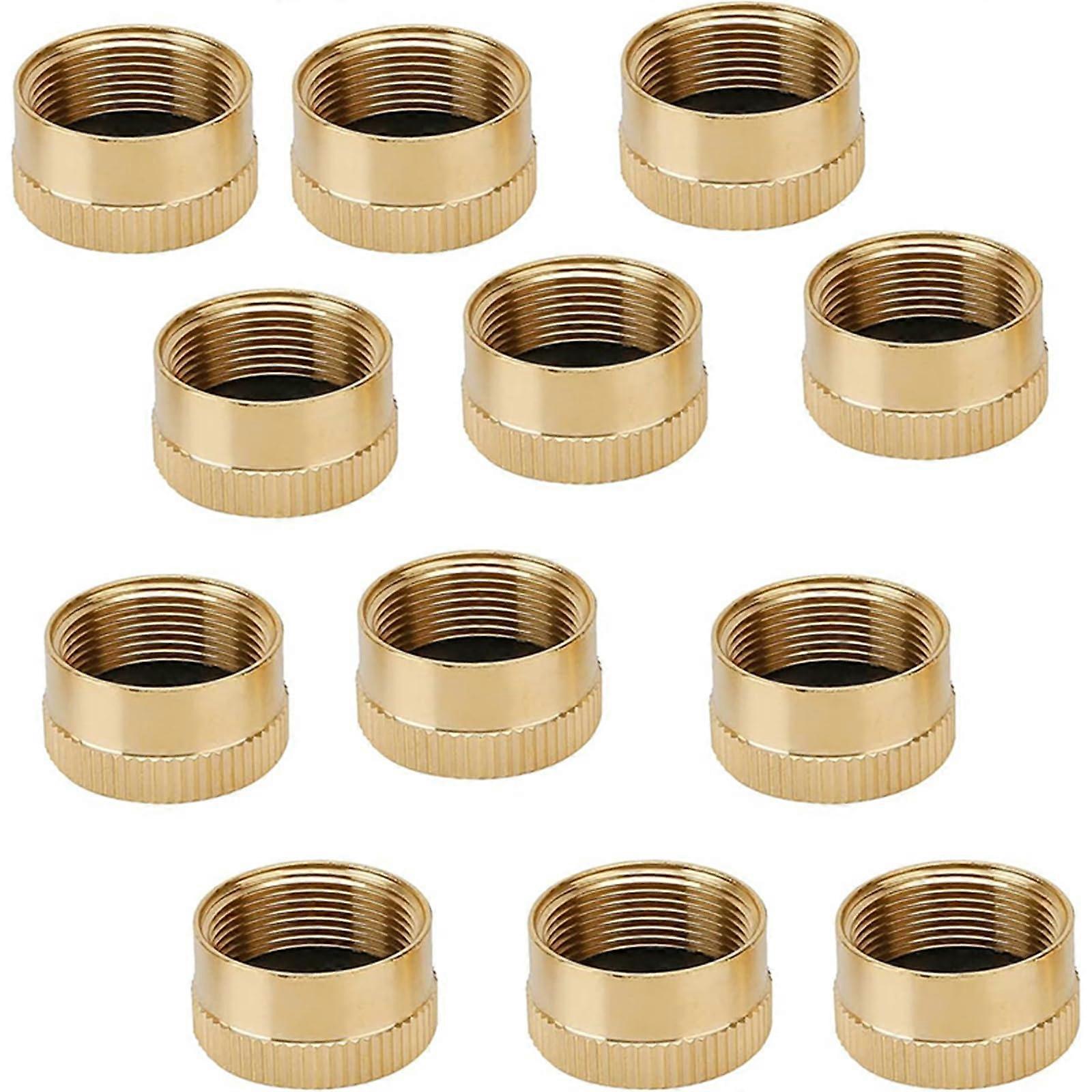 Portable Brass Propane Canister with Propane Cap and Cylinder Seal, Compatible with 0.5kg Cylinders, Pack of 12