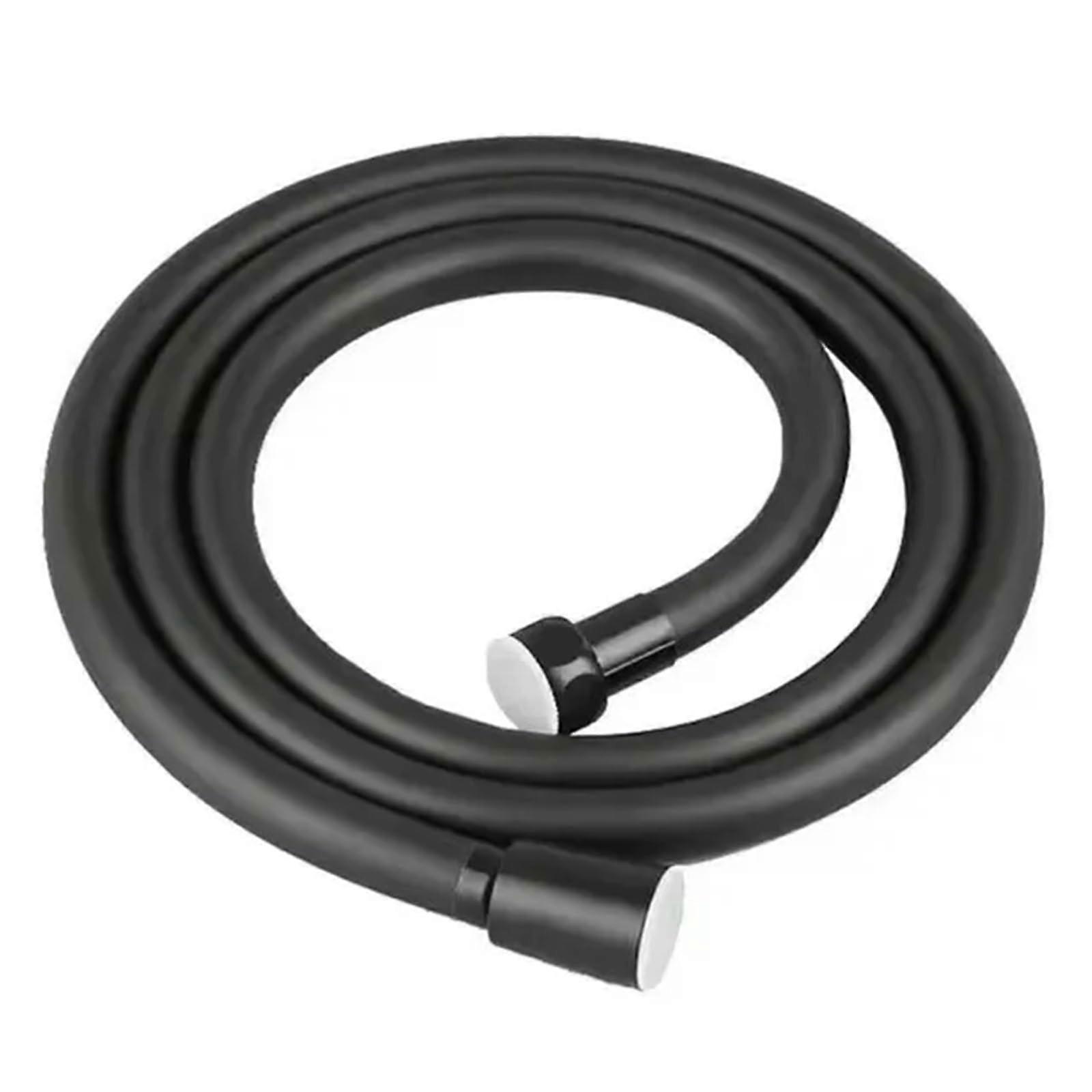 Hose Shower PVC Hand Shower Hose, Universal, Flexible, Windproof, ExplosionProof, Water Hose, Bathroom Tap Extension Tube (Black, 200 cm) 200cm Black