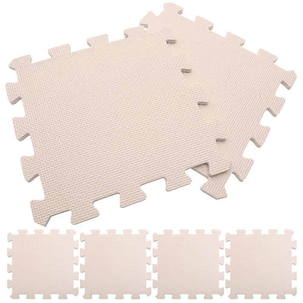 Beige Baby Crawling Mats for DIY Use Soft Foam Material Protects and Entertains 6Pcs