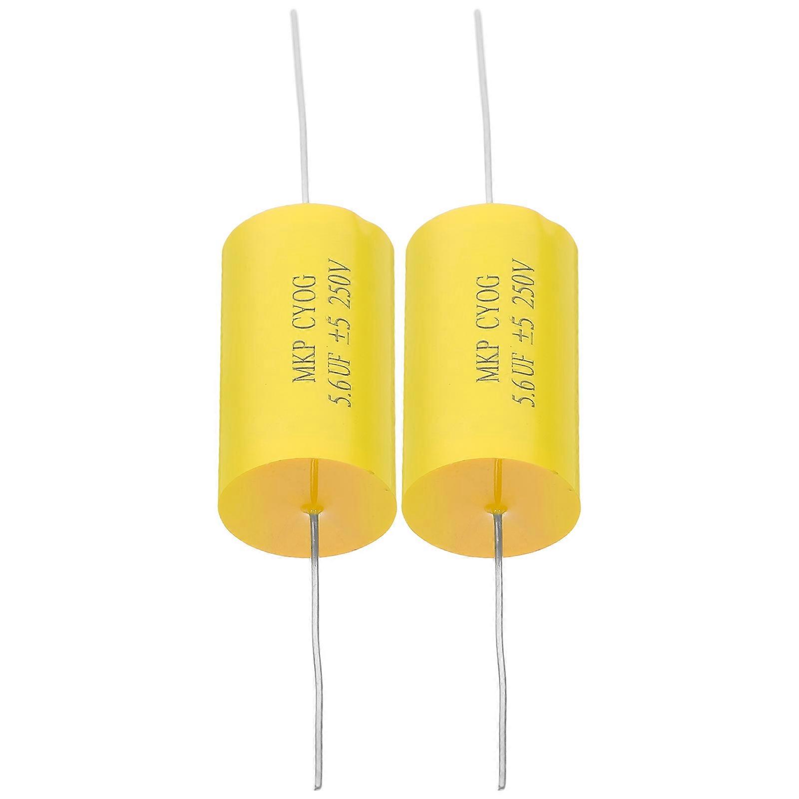 Axial Audio Speaker Crossover Capacitors Nonpolar Film Capacitors for High Fidelity Audio Signal Transmission, Durable and Reliable Performance for