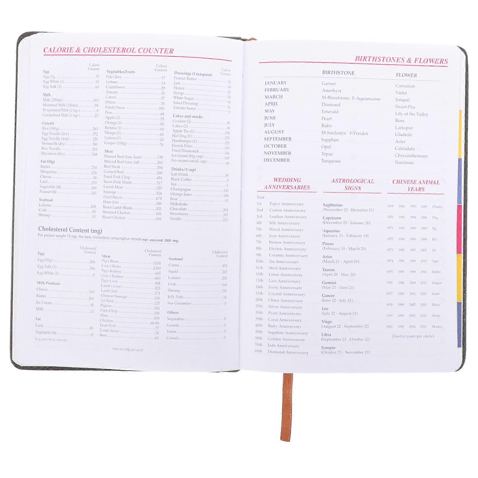 2024 Schedule Planner A5 Size Notebook For Use With Rectangular Shape And PU Material 1Pcs