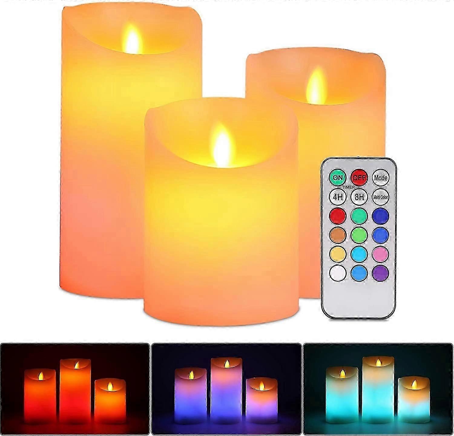 Led Flameless Candle, With Remote Control, Battery Operated