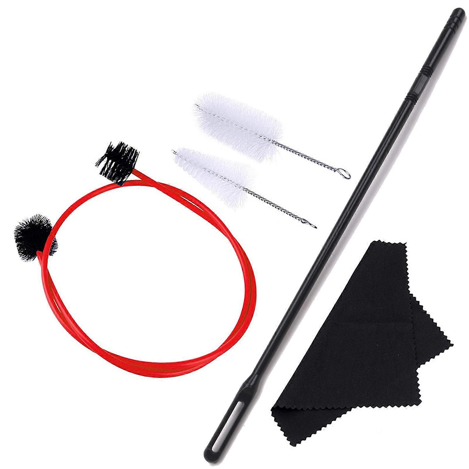 Trumpet Cleaning Set, Maintenance Kit, Includes Mouthpiece Brush, Valve Brush, Flexible Snake Brush, Cleaning Cloth