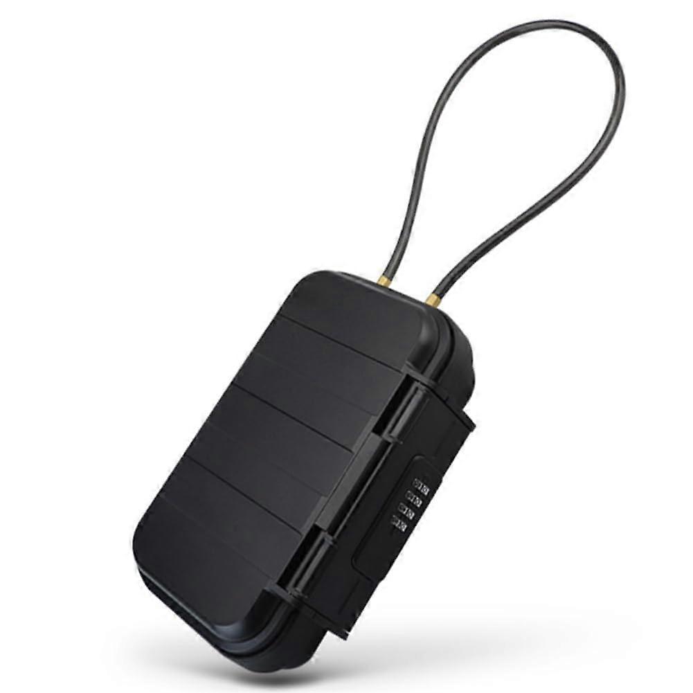 Locker, Telephone Locker, Security Locker, Transparent Waterproof Travel Safe for Outdoor Use, Password Beach Box, Easy Installation, Black