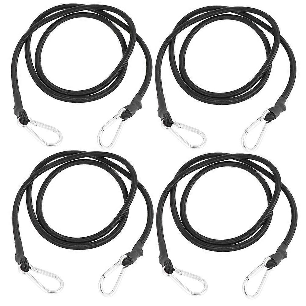 Bike Luggage Strap with Carabiner Hooks Made of Thickened Polyester Perfect for Outdoor Activities 1m Black