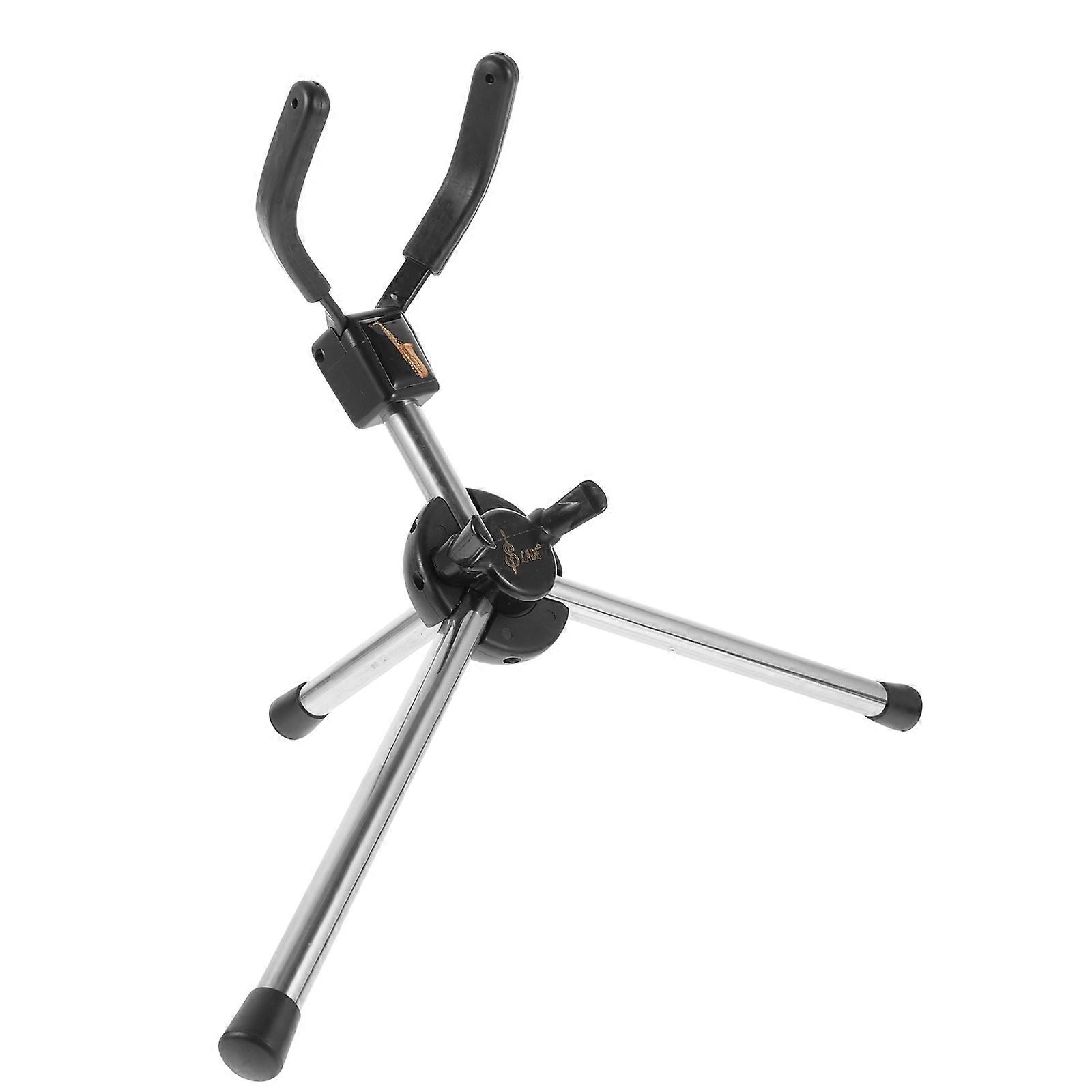 Portable Foldable Saxophone Stand with Soft Rubber Support for Treble Wind Instruments – Compact, Stable Tripod Design for Easy Carrying
