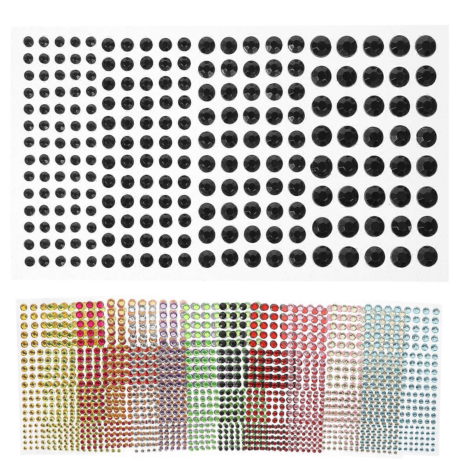 DIY Face Gems Stickers with Acrylic Material Assorted Color for Decoration Fancy Makeup