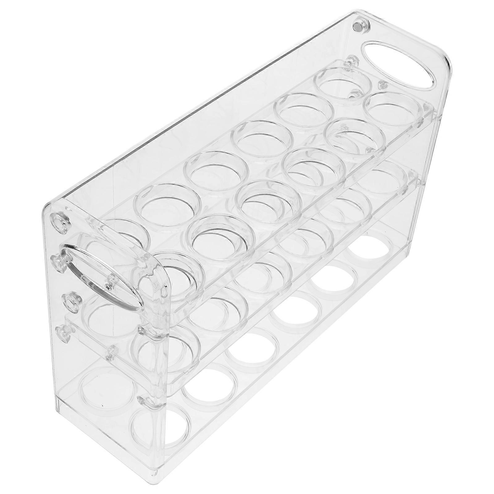 Egg Organizer For Fridge Refrigerator Side Door Storage Box Vertical Design Transparent 1Pcs