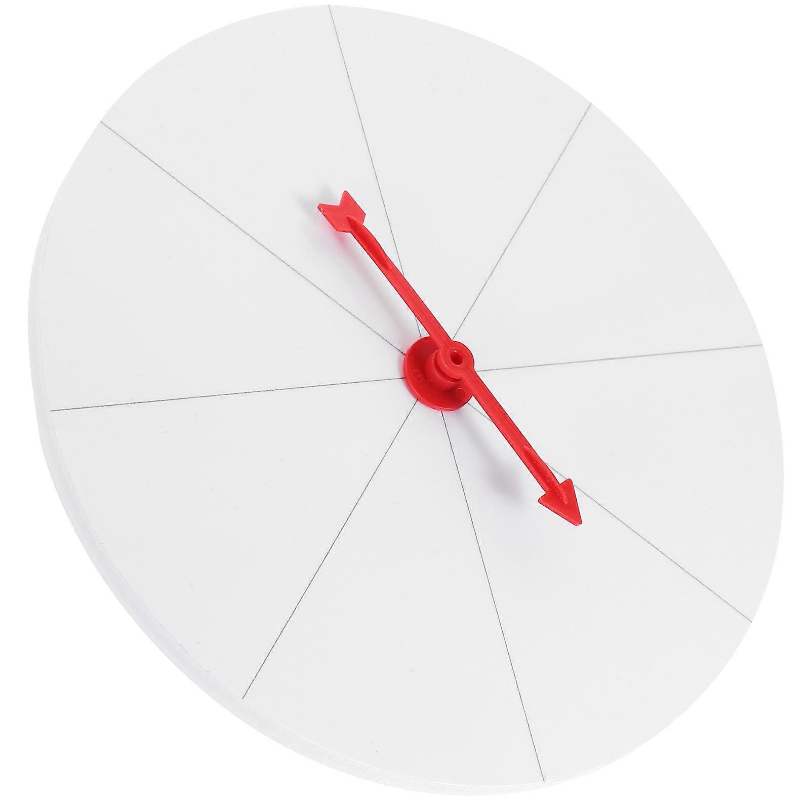 White Plastic Prize Wheel for Parties and Prank Use Rotatable DIY Game Prop Lightweight and