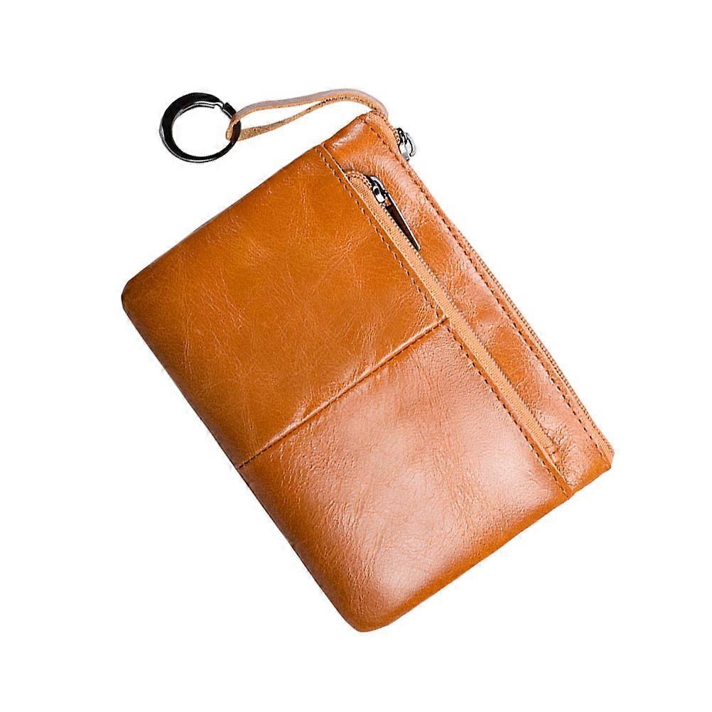 Rectangular Multifunctional Wallet For Men Coin Bill Storage Ideal For Daily Use And Work Light Brown 1Set