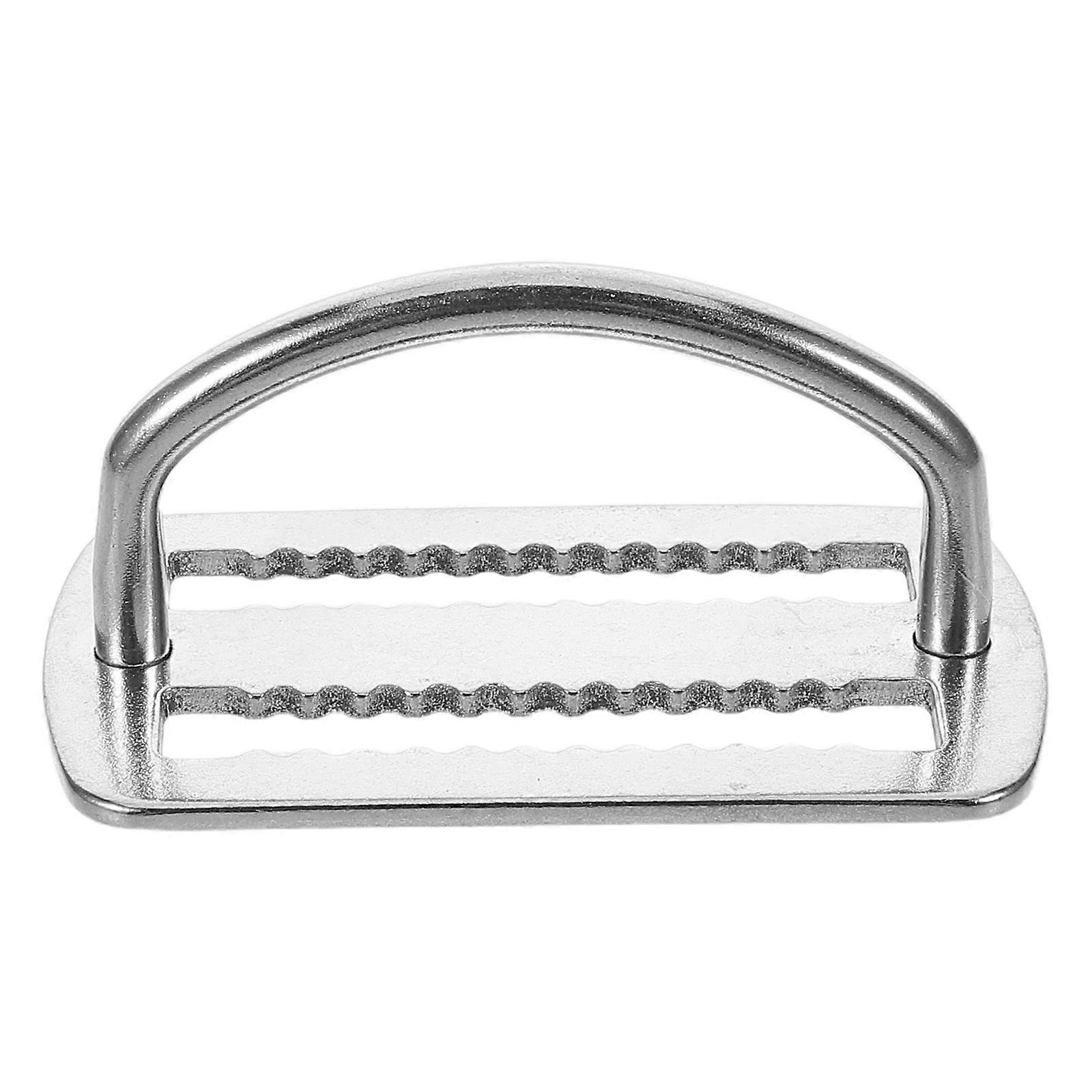Stainless Steel Serrated Diving Buckle with D Rings for Scuba, Freediving, Snorkeling, and Spearfishing – Easy Install, Secure Attachment