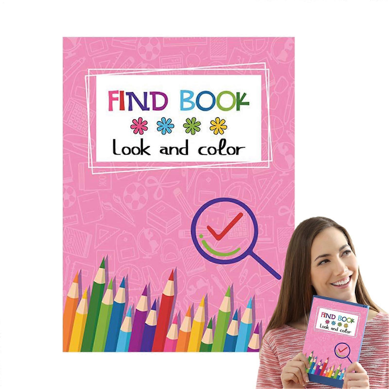 Find And Seek Coloring Book For Teens And Tweens Thick Pink Edition For Girls And Boys At Home Library