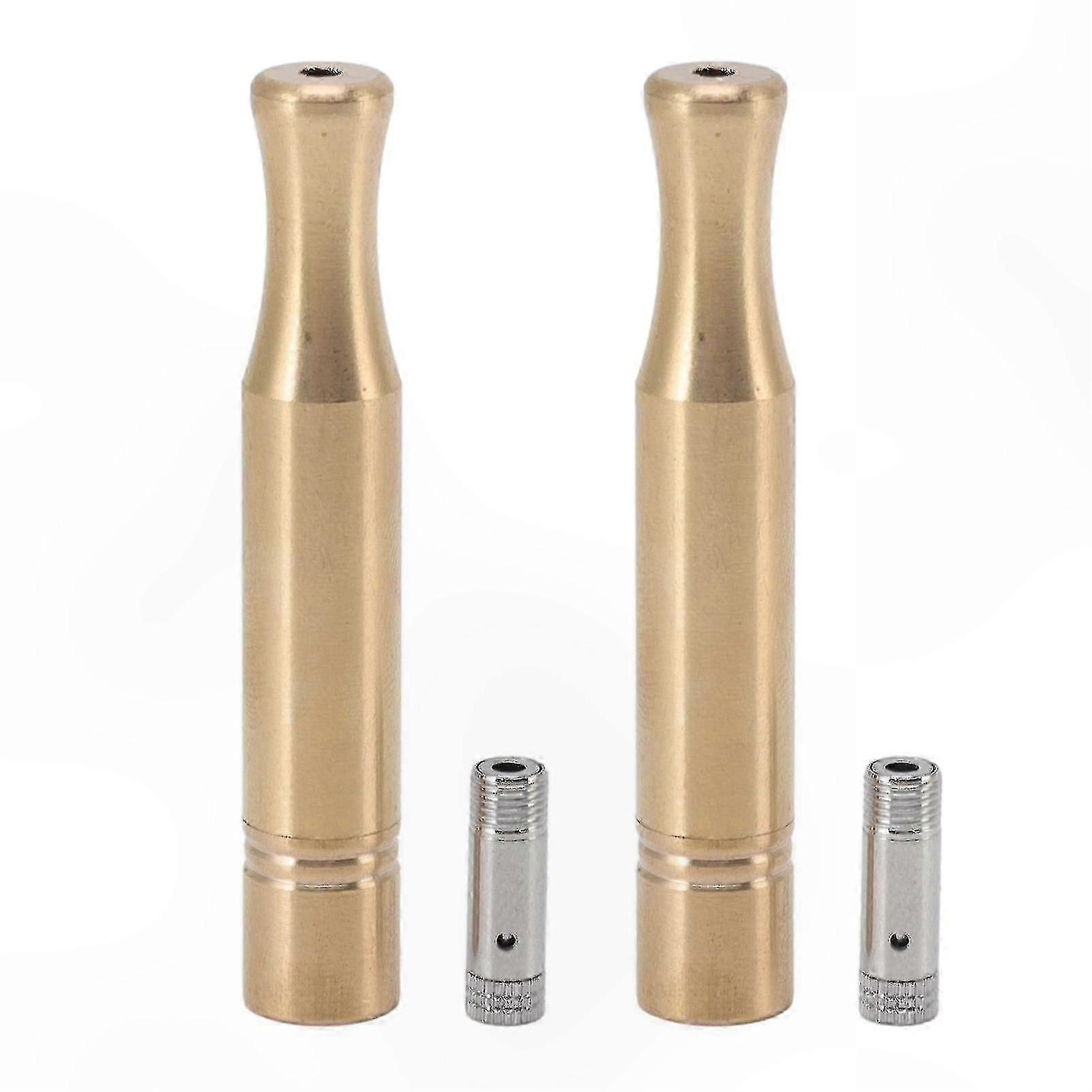 Detachable Filter Smoking Tube for Men, 2 Sets of 2.36in Copper Cigarette Holders