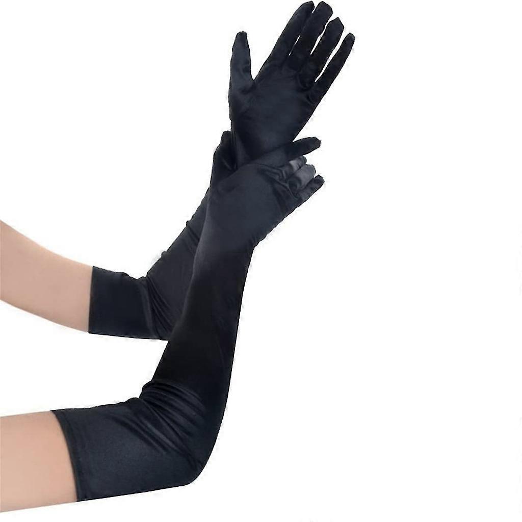 Performance Gloves Satin Long For Women Dance wedding ceremony