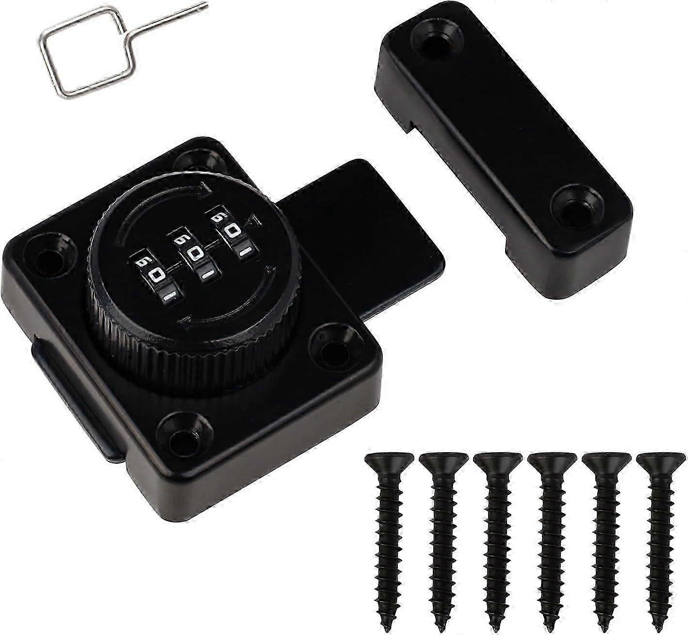 Mechanical Keyless Cabinet Lock, Security Rotary Drawers Lock Combination Lock, Easy to Install, for Cabinet, Drawer