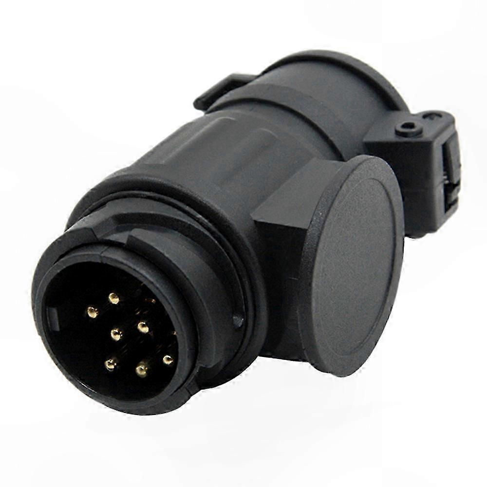 13-Pin to 7-Pin Trailer Adapter Connector for Towing EU-Compatible RV Boat Car Trailers